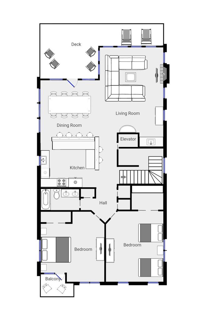 1 Step Away Upper-4th Floor Floorplan