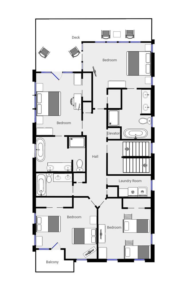 1 Step Away Upper-3rd Floor Floorplan
