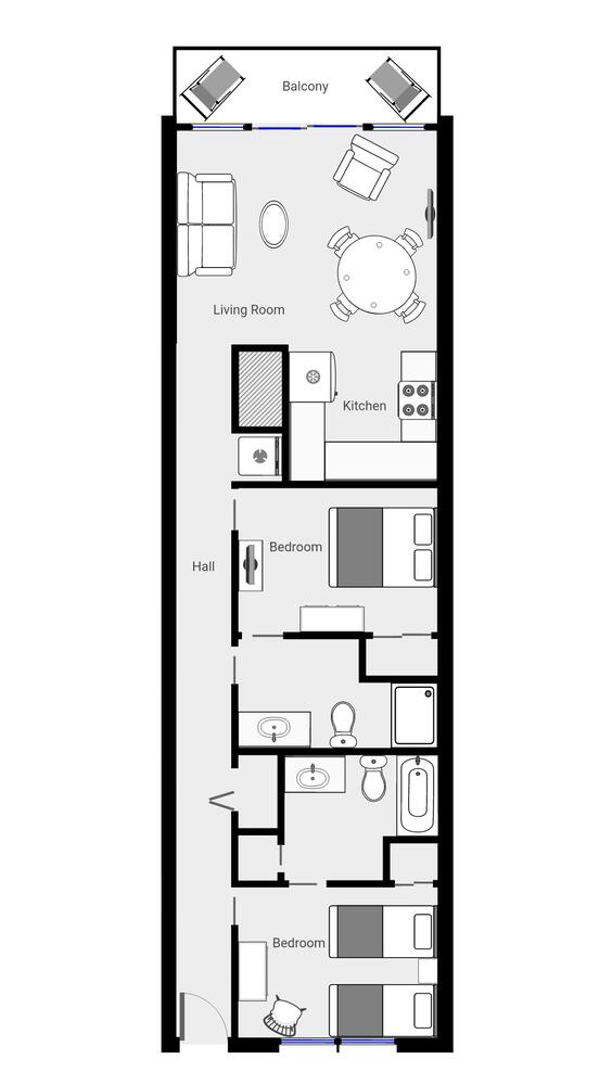 Cabana Suites 302- Floorplan