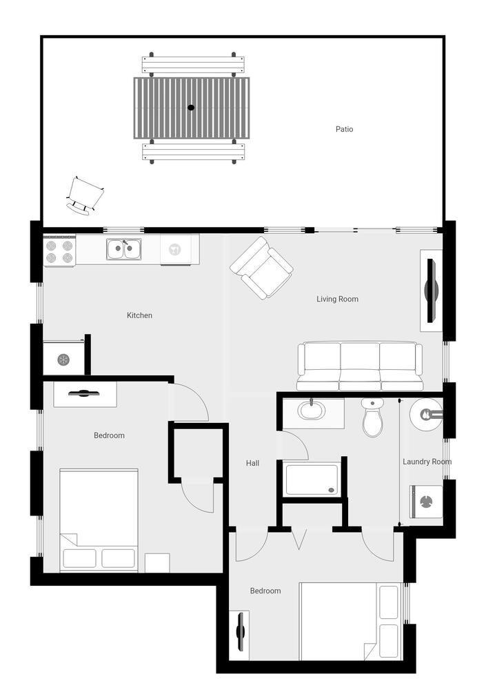 Starfish Cottage Lower- Floorplan