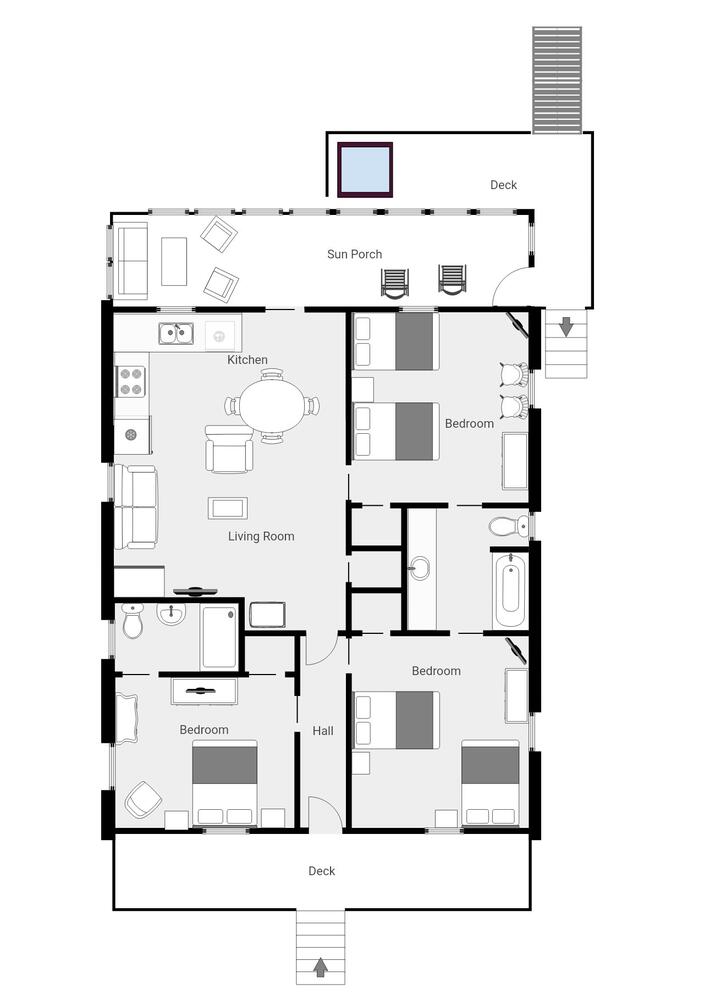 Flip Flop House-2nd Floor Floorplan