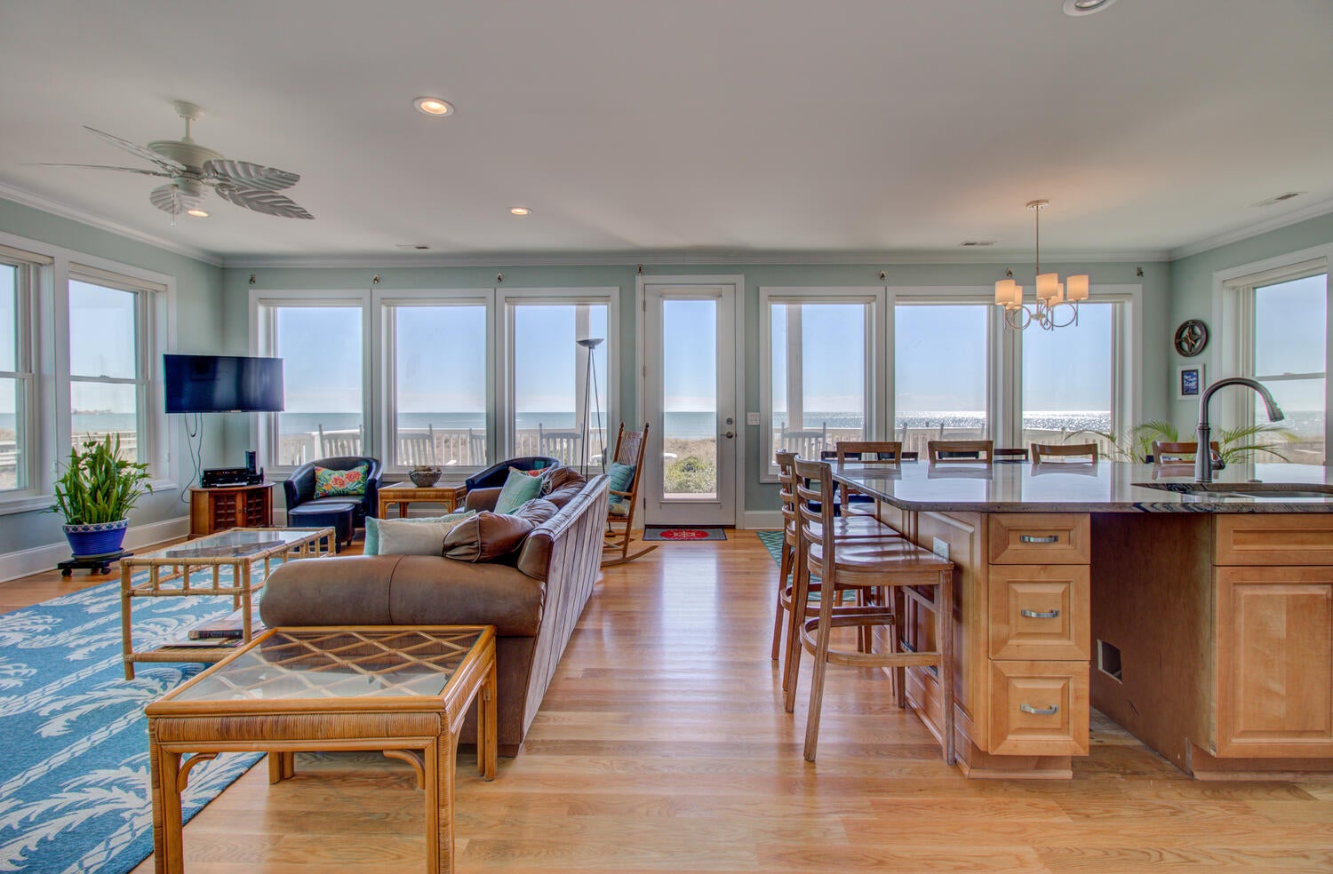 Sea Over Cottage-Living Room