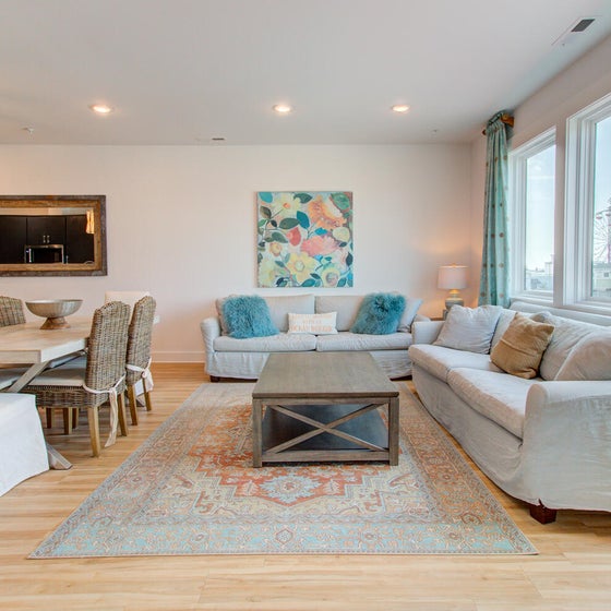 A Penthouse at Carolina Beach-Living Room