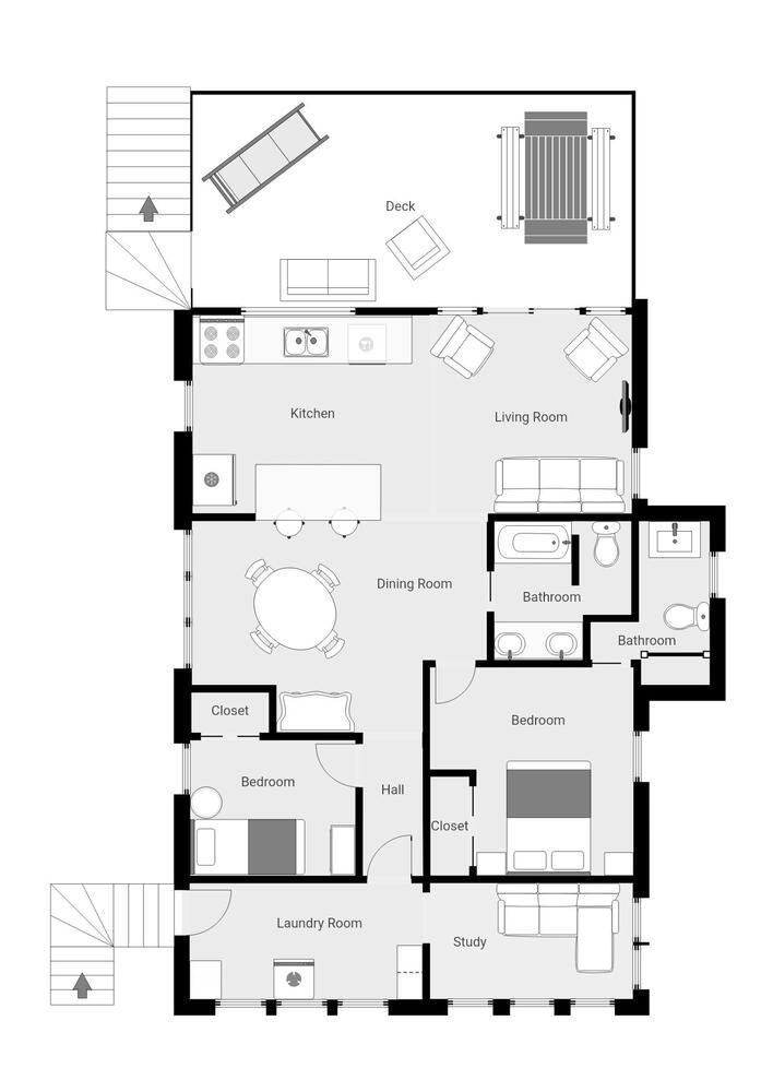 Starfish Cottage Upper-Floorplan