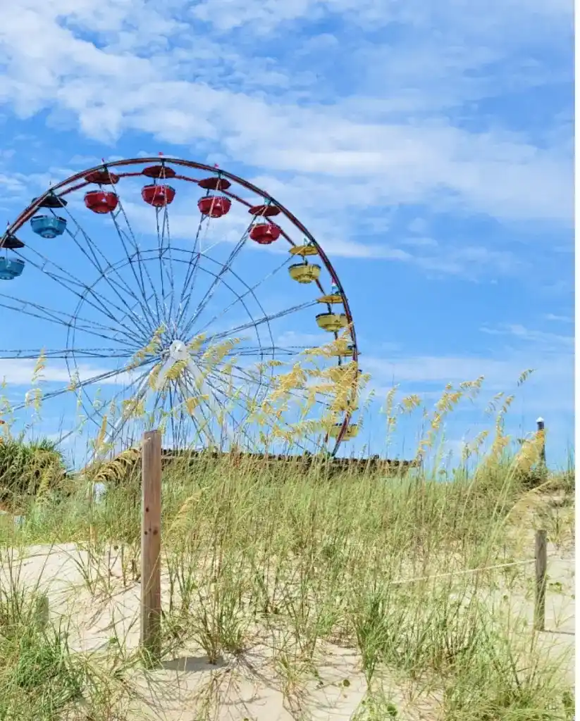 Ferris Wheel and Beach Dunes